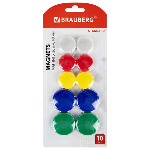 Магниты для доски 30 мм 6 шт, 40 мм 4 шт 237471 цена за 4 шт , 